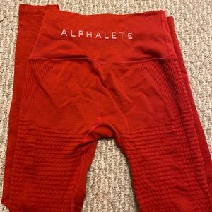 Red Alphalete Leggings